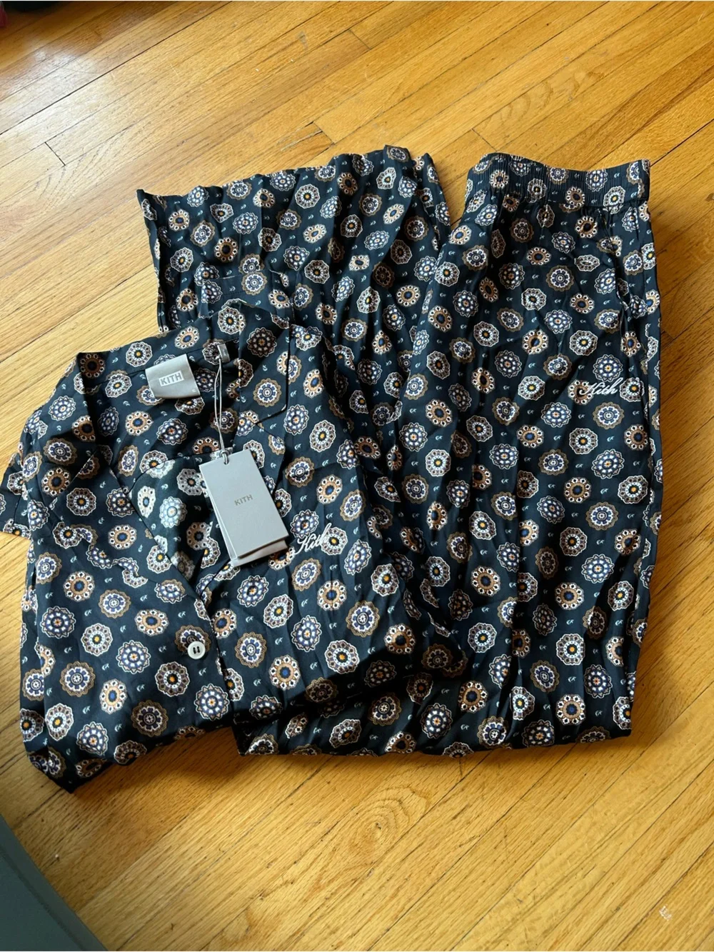 Kith Navy Printed medallion Two-Piece Lounge Set